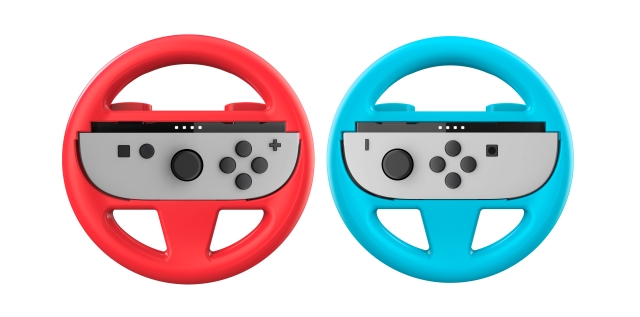 NACON Wheel Duo Pack för Nintendo Switch II - 2 Joy-Con™-hjul i rött och blått