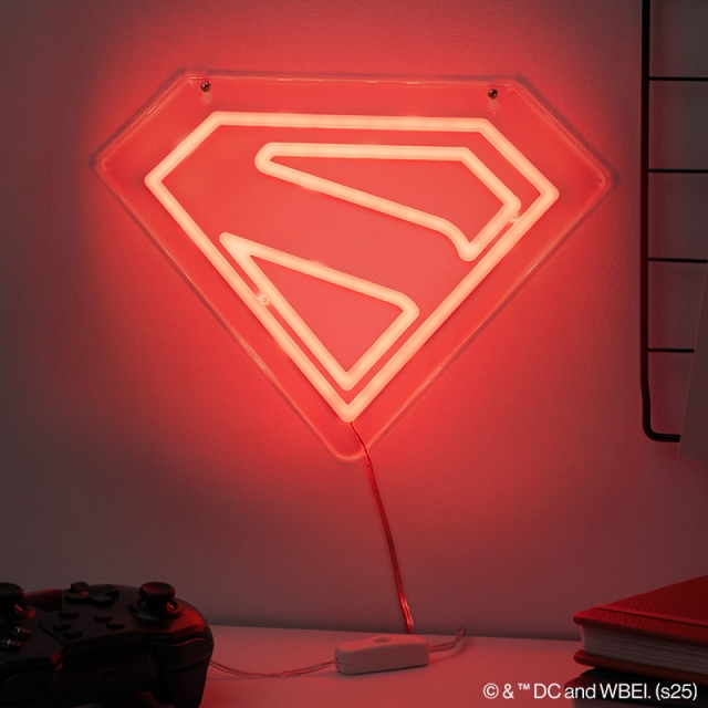 Paladone Superman väggmonterbar LED-lampa i neon