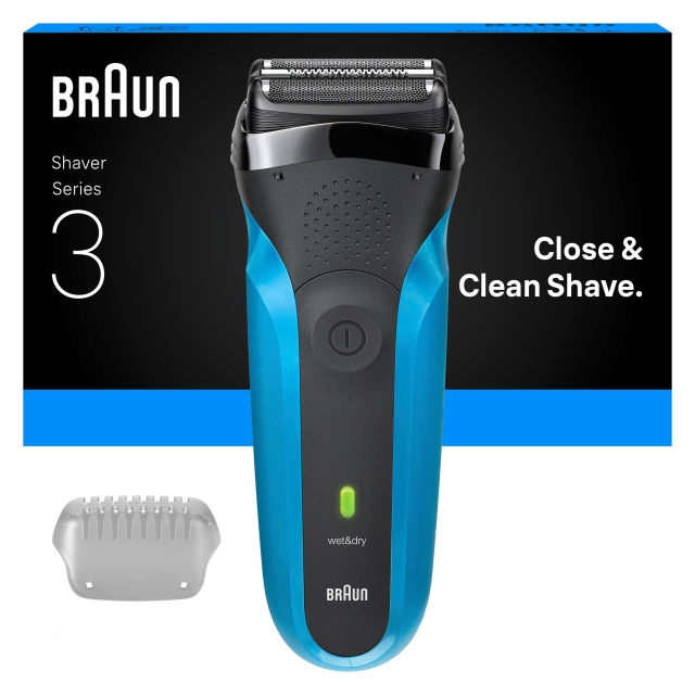 Braun Series 3 Elektrisk rakapparat, Wet & Dry, 310S - Blue