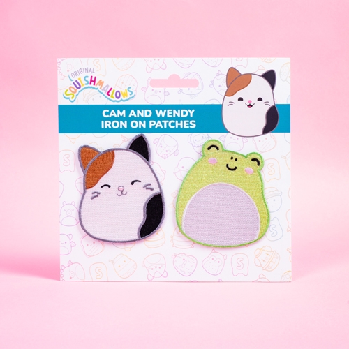 Squishmallows Iron on Patches Cam & Wendy - Vibrant