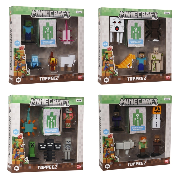 MINECRAFT 3D-figur 6-pack Deluxe Box asst (2060MC)