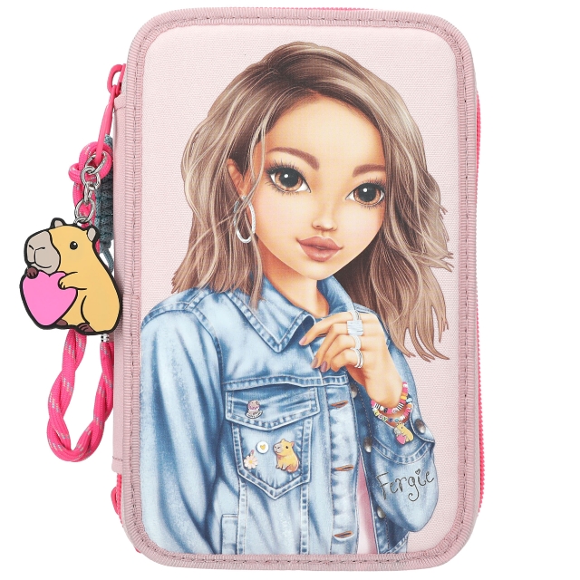 TOPModel Tredubbelt pennfodral Capybara - Rosa