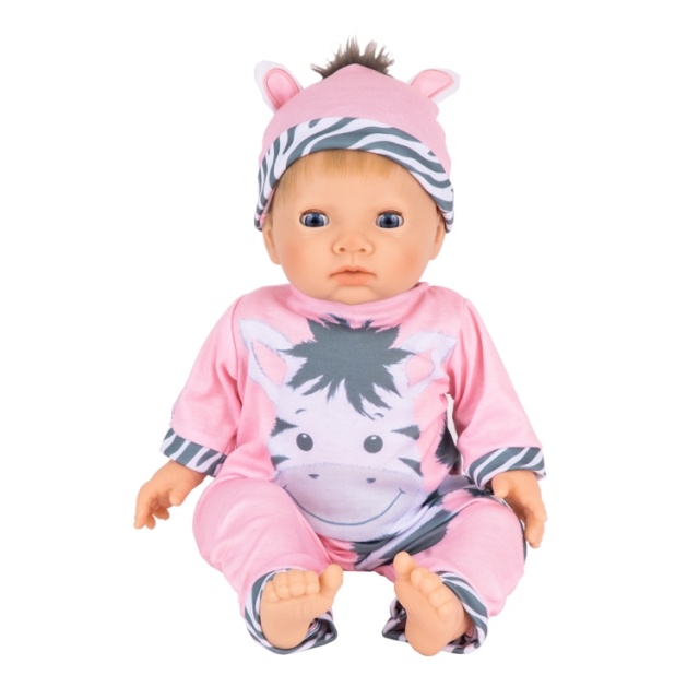 Tiny Treasure Blondhårig docka Zebra outfit (30267)