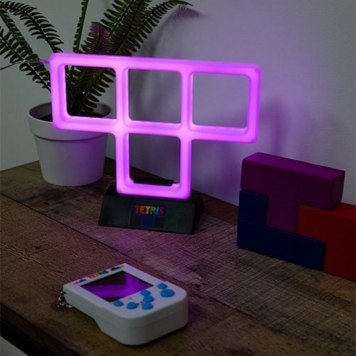 Tetris Lila neonljus - Lila - 21cm x 14cm