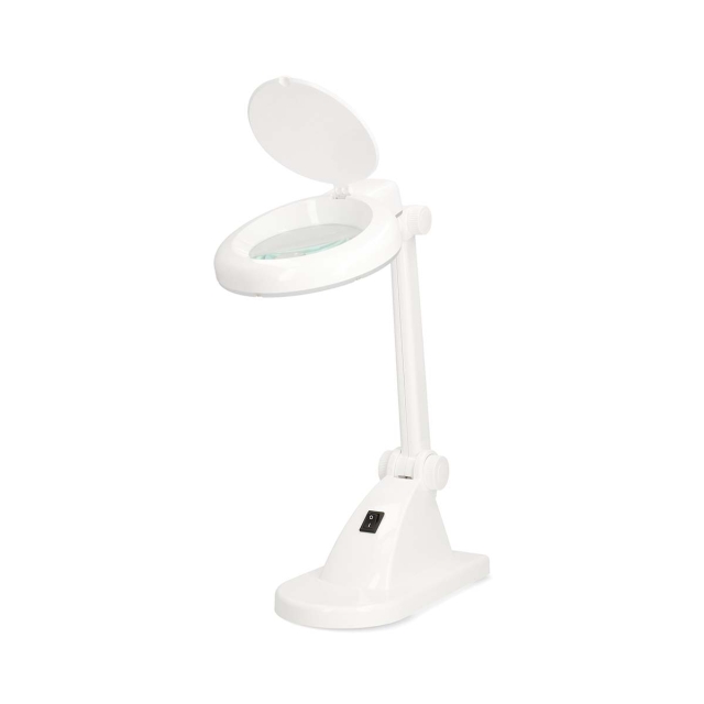 Nedis Förstoringsglas Bordslampa | Linsstyrka: 3 + 12 Diopter | 6500 K | 6 W | 400 lm | Vit