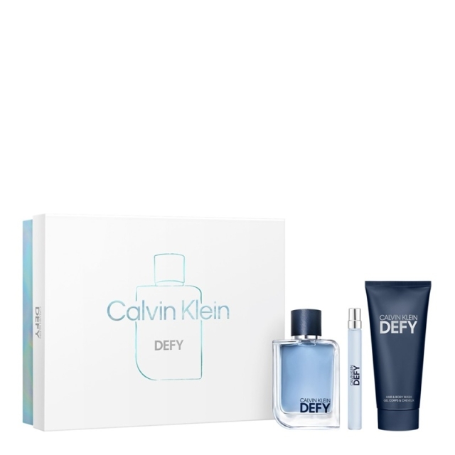 Calvin Klein Giftset Calvin Klein Defy Edt 100ml + Hair & Body Wash 100ml + Edt 10ml