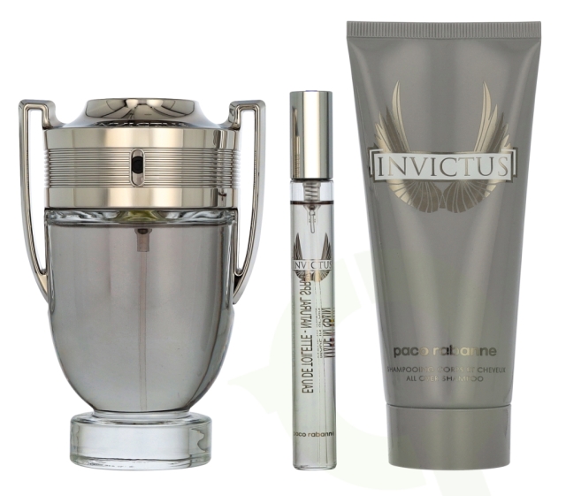 Paco Rabanne Invictus Giftset 210 ml Edt Spray 100ml/Shower gel 100ml/Edt Spray 10ml