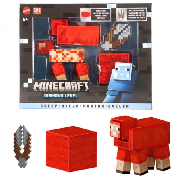 MINECRAFT Diamond Level får actionfigur & 3 tillbehör (JCV22)