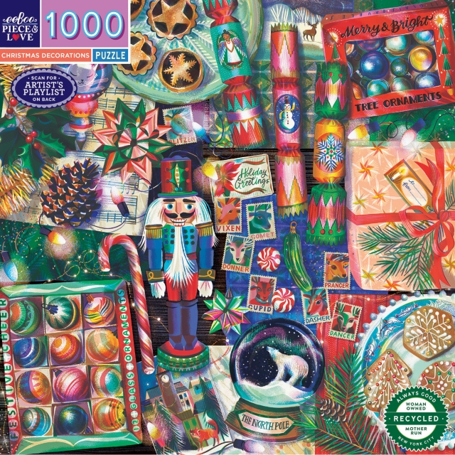 eeBoo Pussel 1000 bitar - Juldekoration (EPZTCDR)