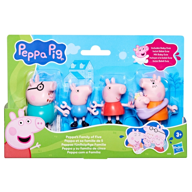 Peppa Pig Figurset 3" Figure Pack Family Of Five