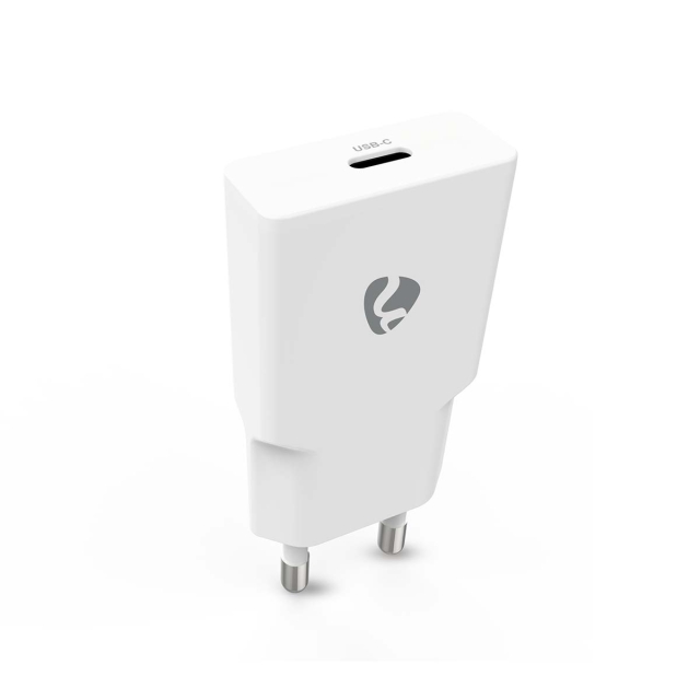 Nedis Väggladdare | 20 W | GaN | PD3.0 | Snabbladdnings funktion | 1.67 A / 2.22 A / 3.0 A | Antal utgångar: 1 | USB-C™ | Automatiskt val av Spänning | Vit