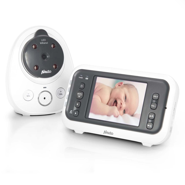 Alecto Video-babyvakt med 2,8" färgdisplay Vit/Antracit