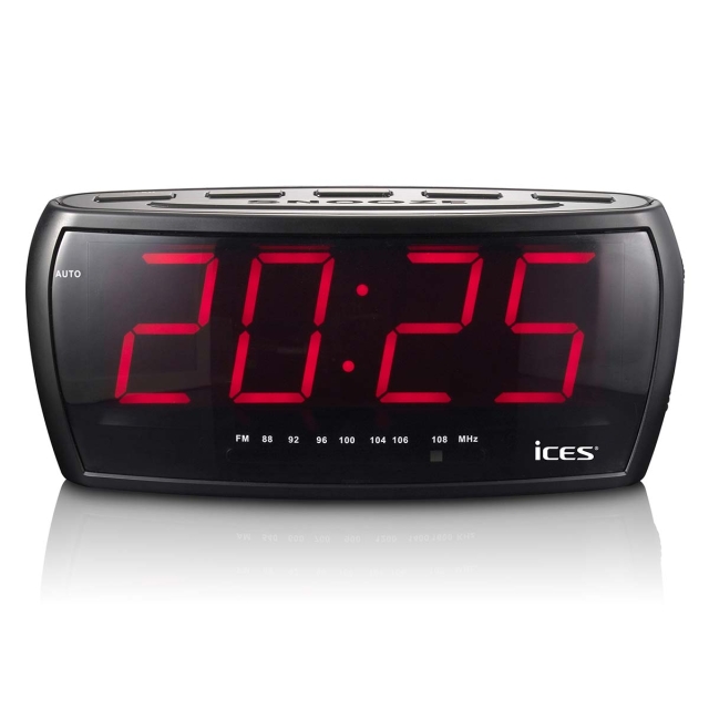 ICES FM-klockradio med jumbodisplay