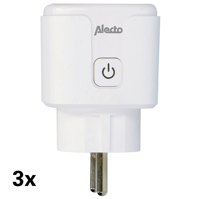 Alecto Smart Wi-Fi-kontakt 16A 3680W 3-pack Vit