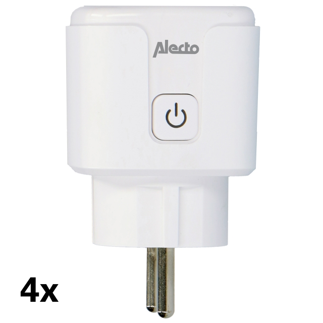 Alecto Smart Wi-Fi-kontakt med energimonitor 16A 3680W 4-pack Vit
