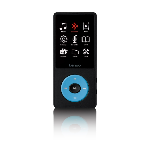 Lenco MP3/MP4-spelare med Bluetooth® och 8 GB internminne Blå