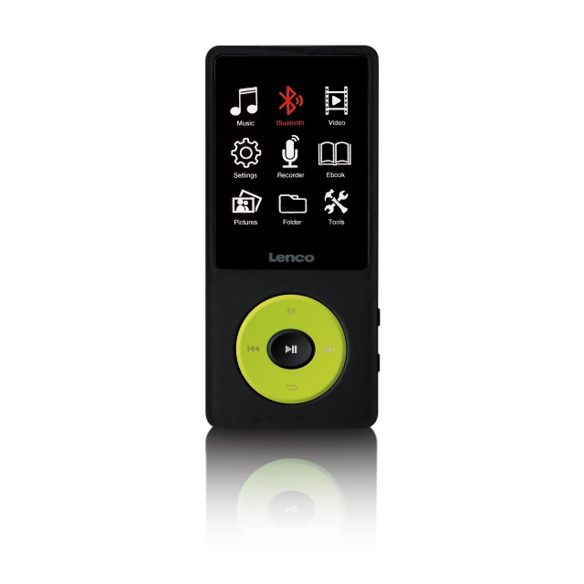 Lenco MP3/MP4-spelare med Bluetooth® och 8 GB internminne Green