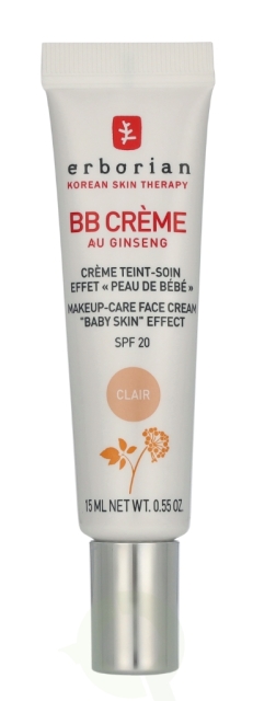 Erborian BB Cream Au Ginseng 5-In-1 Baby Skin Effect SPF20 15 ml Clair