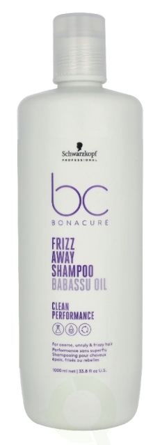 Schwarzkopf Bonacure Frizz Away Shampoo 1000 ml For Coarse, Unruly & Frizzy Hair