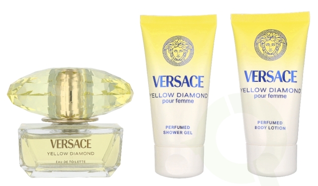 Versace Yellow Diamond Giftset 150 ml Edt Spray 50ml/Bath & Shower Gel 50ml/Body Lotion 50ml