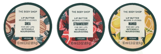 The Body Shop G2 Lipcare Trio Set 18.4 g Shea Lip Butter 10 ml Almond Milk Lip Care Stick 4,2g/Vitamin E Lip Care Stick  4,2g