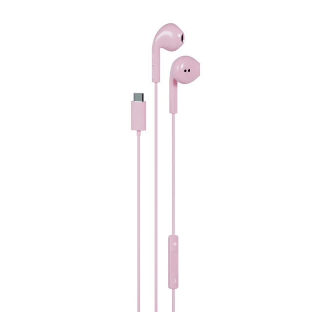 Happy Plugs Hörlurar In-Ear USB-C Trådbundna Rosa