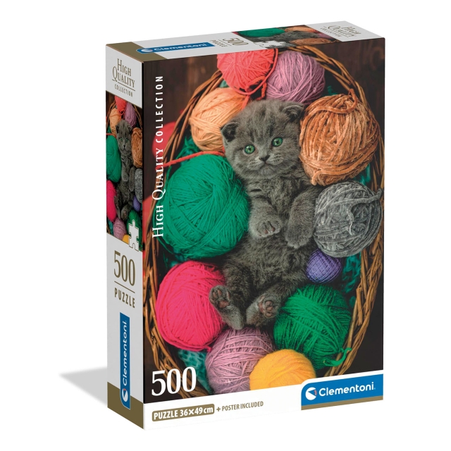 Clementoni Pussel 500 Pcs CB High Quality Collection Fluffy Kitten