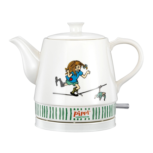Pippi Keramisk vattenkokare - 0,8 liter - Pippi Circus design