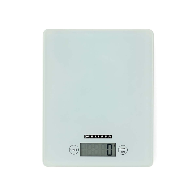 MELISSA Digital köksvåg | Härdat glas | LCD-display | Max. 5 kg | Tarafunktion | 1 grams steg | Gram / Ounce / Pounds / Milliliter