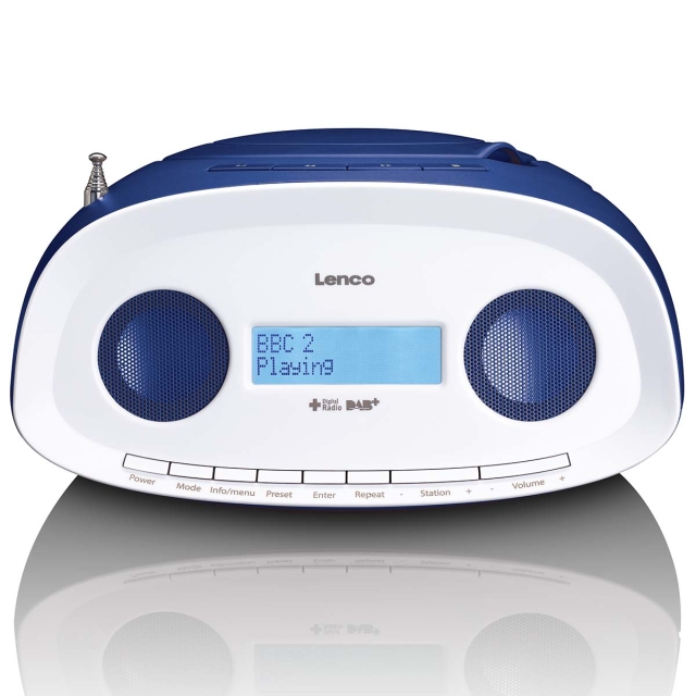 Lenco Bärbar DAB+/FM-radio med CD- och USB-spelare Blå