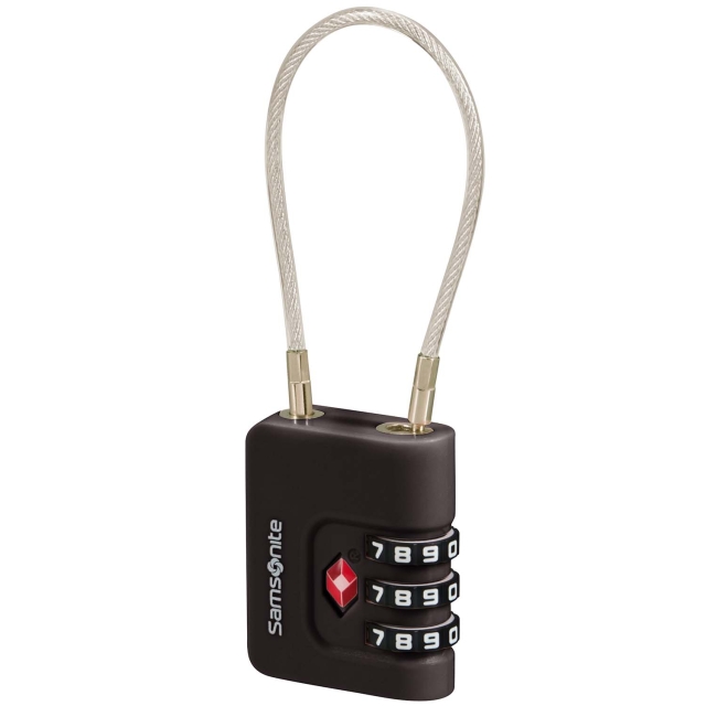 Samsonite TSA Kabellås 3 Siffror Svart