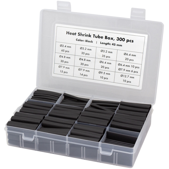 LogiLink Krympslangar 300-pack 45mm långa Svart