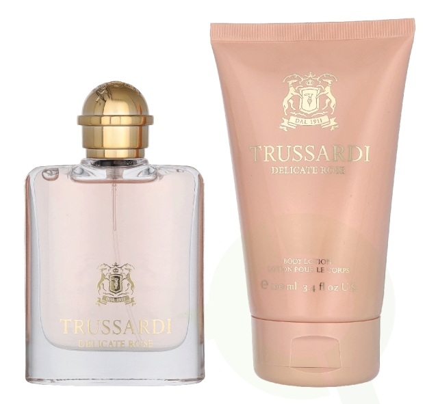 Trussardi Delicate Rose Giftset 150 ml Edt Spray 50ml/Body Lotion 100ml