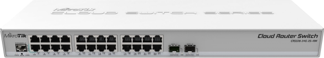 MikroTik Cloud Router Switch CRS326-24G-2S+RM – 24-portars switch