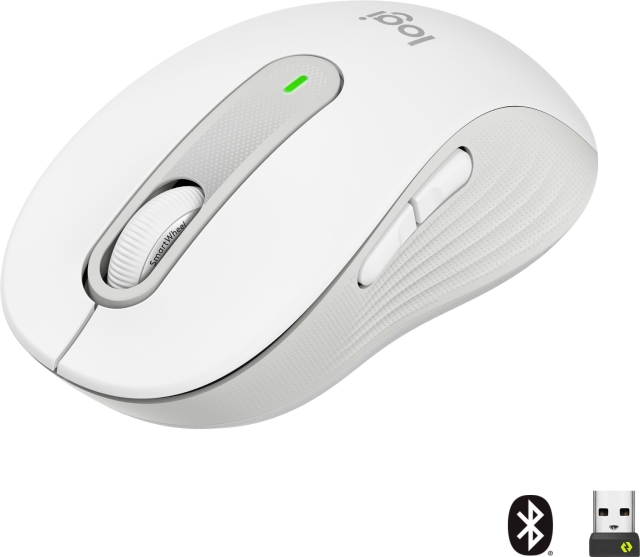 Logitech Signature M650 – trådlös mus, vit