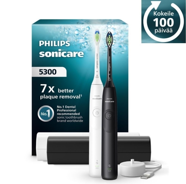 Philips HX7109/01 Sonicare Series 5300 elektrisk tandborste, dubbelhuvud