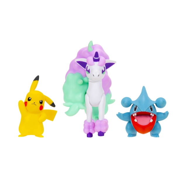 Pokémon Stridsfigurer, 3-pack – Pikachu, Gible och Ponyta (PKW4097)
