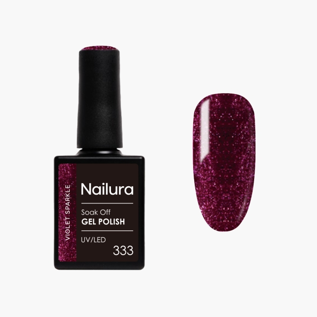 Nailura Gelpolish 333 – Violet Sparkle – 10 ml
