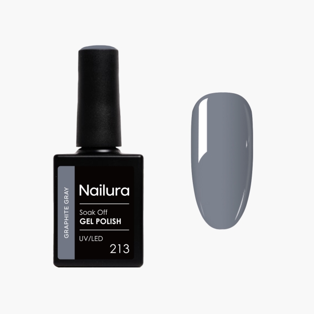 Nailura Gelpolish 213 – Grafitgrå – 10 ml