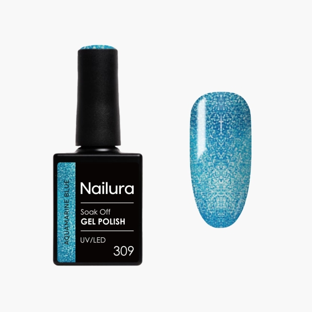 Nailura Gelpolish 309 – Akvamarinblå – 10 ml