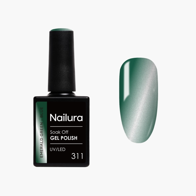 Nailura Gelpolish 311 – Smaragdgrönblå – 10 ml