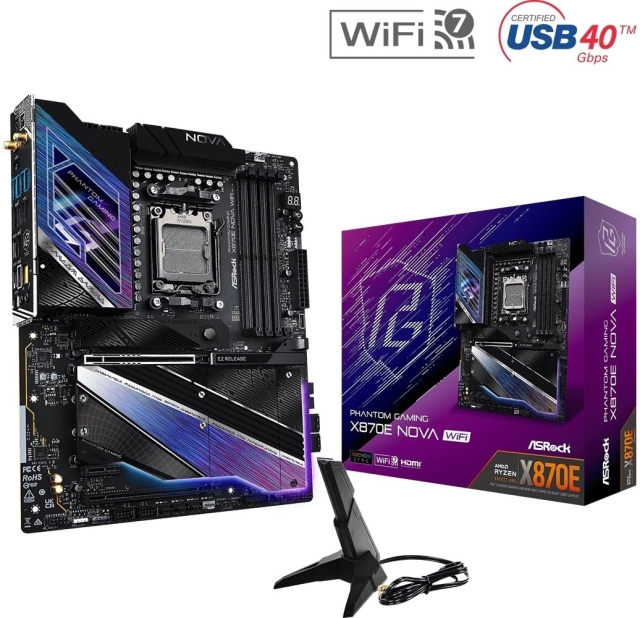 ASRock X870E Nova WIFI ATX-moderkort