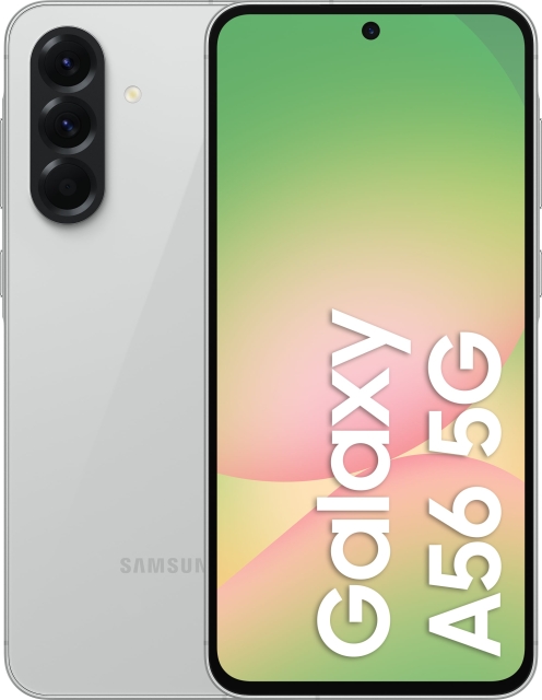 Samsung Galaxy A56 5G-telefon, 128/8 GB, ljusgrå
