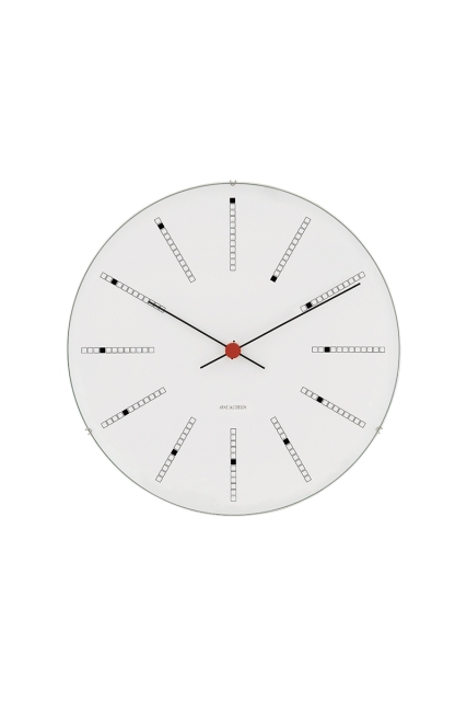 Arne Jacobsen Clocks Arne Jacobsen – Bankers väggklocka – Ø21 cm – Vit