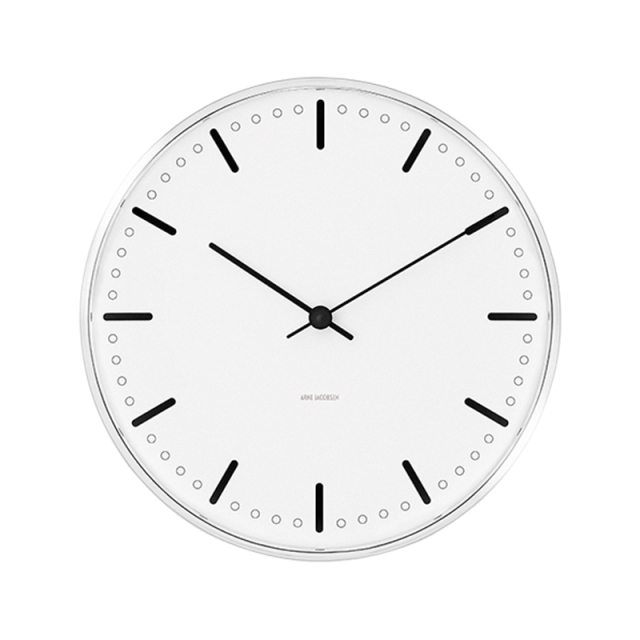 Arne Jacobsen Clocks Arne Jacobsen – City Hall väggklocka – Ø21 cm – Vit