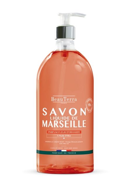BeauTerra Flytande tvål från Marseille – Apelsinblom – 1 l