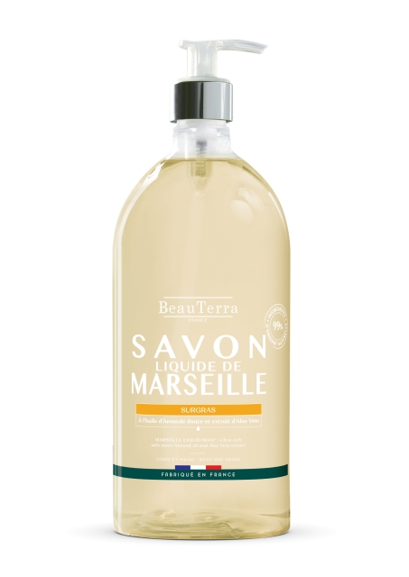 BeauTerra Flytande tvål från Marseille – Surgras Amande Douce – 1 l
