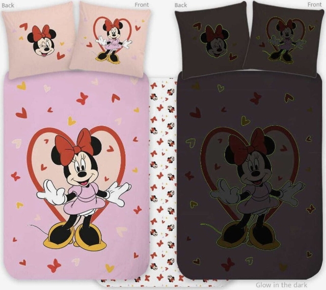 BrandMac Sängkläder – Juniorstorlek 100 x 140 cm – Minnie 1932 Glow (1029353)
