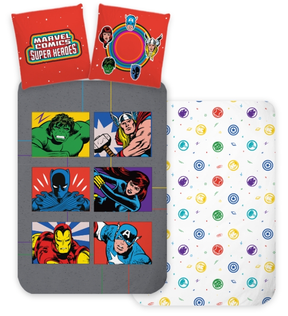 BrandMac Sängkläder – vuxenstorlek 140 x 200 cm – Avengers (1000931)