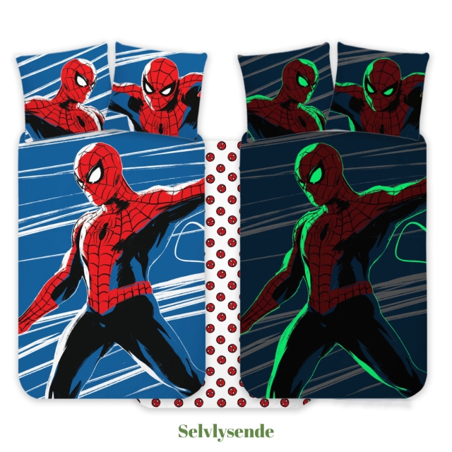 BrandMac Sängkläder – Juniorstorlek 100 x 140 cm – Spiderman 1053 Glow (1029355)